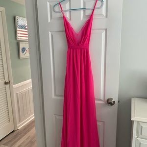 Hot pink formal dress